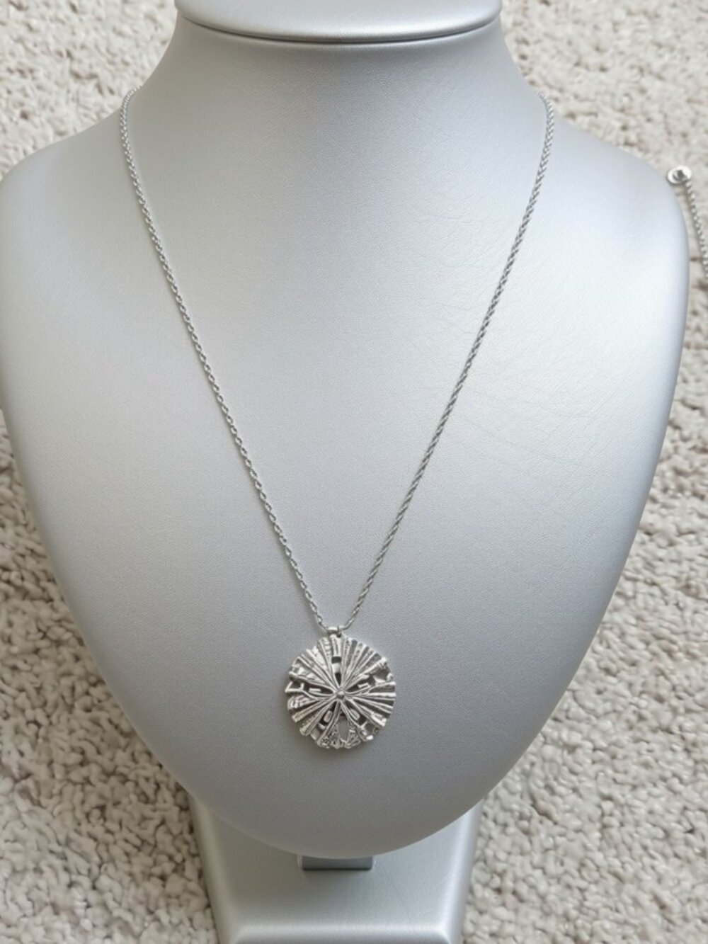 Jewelry Sale:  Silver Sand Dollar Pendant Necklace - Women Jewelry